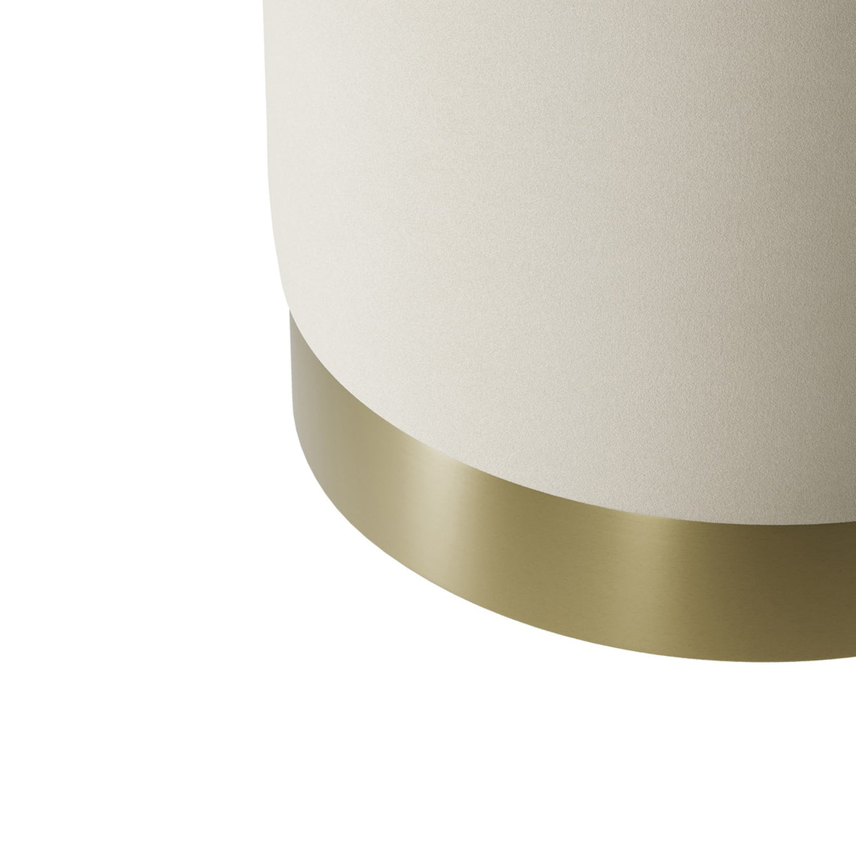 Lara Small Footstool - Cream and Gold