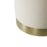 Lara Small Footstool - Cream and Gold