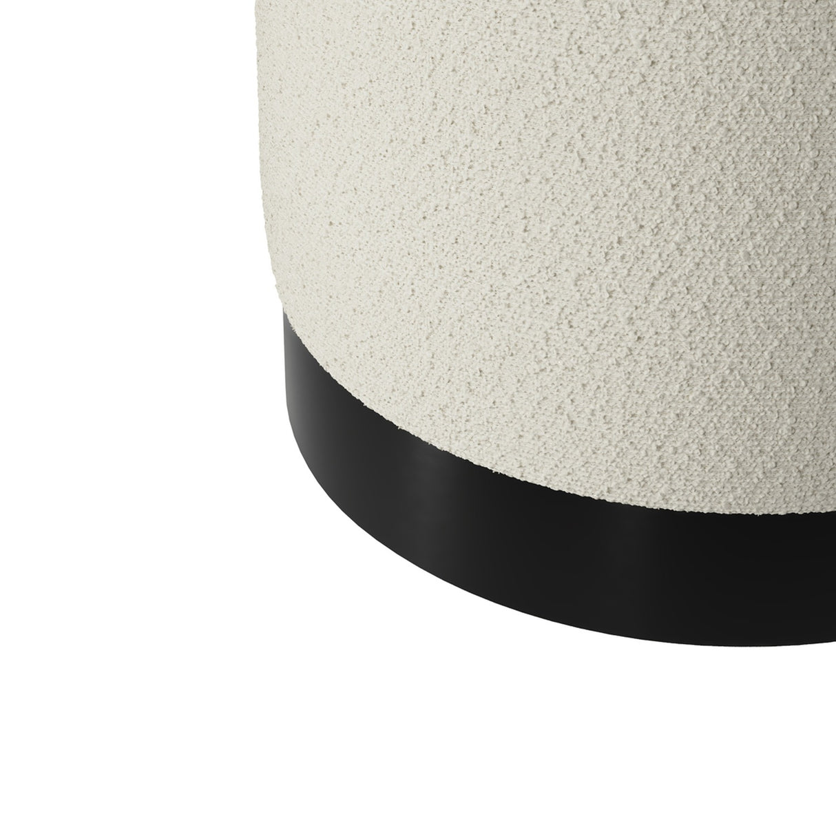 Lara Small Footstool – Ivory & Black