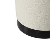 Lara Small Footstool – Ivory & Black