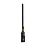 Victorian cast iron lamp post column in black, 2.56m tall with a tapered decorative base featuring gold-tone foliage motifs, shown on a plain white background.