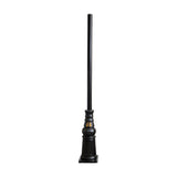 Victorian Cast Iron Lamp Post Column, 2.36m, black finish with ornate decorative base and long plain pole, shown against a plain white background.