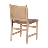 Nayan Leather & Jute Dining Chair - Tan