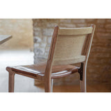 Nayan Leather & Jute Counter Stool - Tan