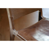 Nayan Leather & Jute Counter Stool - Tan