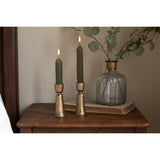 Lokoja Faceted Candlestick - Antique Brass - Set of 2