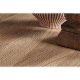 Laya Round Carved Mango Wood Coffee Table - Natural
