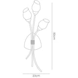 Rimini 3 Light Opal Glass Wall Light - Chrome
