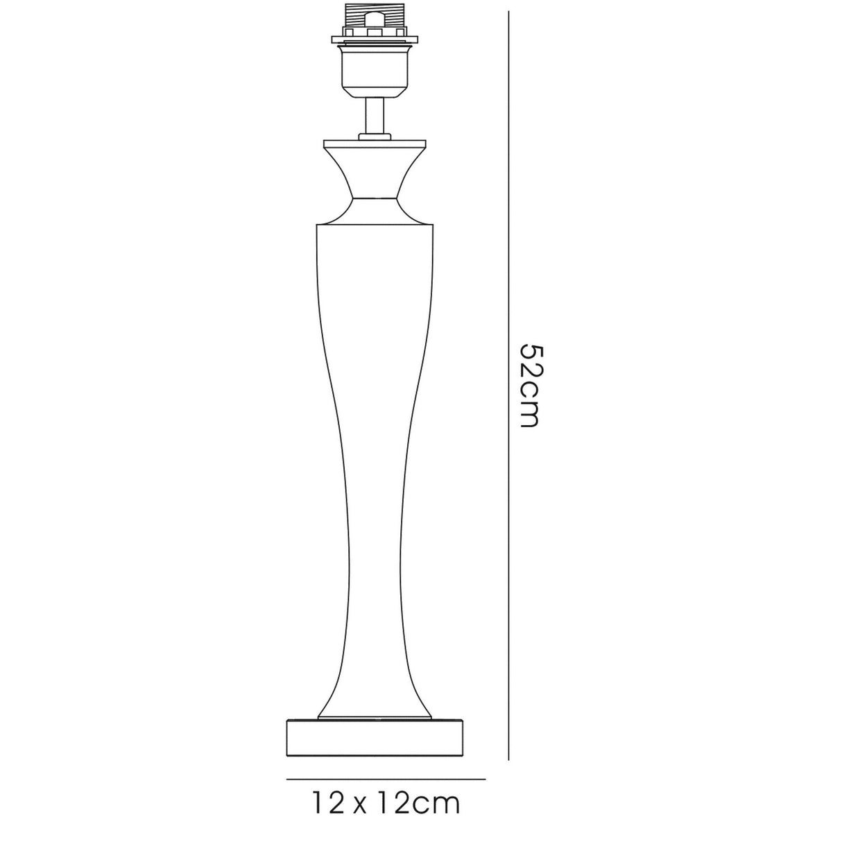 Carmela 1 Light Crystal Table Lamp - Silver Finish (Without Shade)
