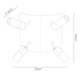 Kopus 4 Light Frosted Glass Semi-Flush Ceiling Light - Polished Chrome