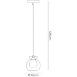 Malvina 15cm 1 Light Pendant Light - Polished Chrome & Clear