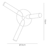 Sona 3 Light Frosted Glass Semi-Flush Ceiling Light – Satin Chrome