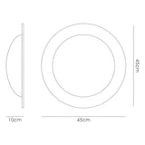 Ruby 2 Light Flush Round Opal Glass Ceiling Light - Satin Nickel