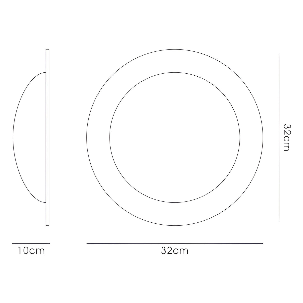 Ruby 1 Light Flush Round Opal Glass Ceiling Light - Satin Nickel