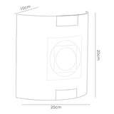 Caprice 1 Light Wall Light - Opal White