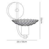 Ellen 1 Light Crystal Wall Light - Satin Brass