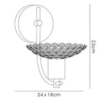 Ellen 1 Light Crystal Wall Light - Satin Nickel