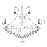 Pearl 12 Light Crystal Semi-Flush Ceiling Light - French Gold