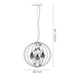Sorrento 3 Light Crystal Pendant Light – Polished Chrome