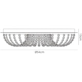 Cosmos 7 Light Crystal Flush Ceiling Light - Polished Chrome