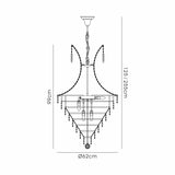 Kanya 62cm 10 Light Crystal Chandelier - Polished Chrome