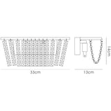 Cosmos 2 Light Crystal Wall Light With Switch - Chrome