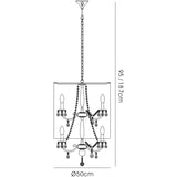 Ella 8 Light Crystal Pendant Light – Ivory Cream