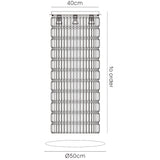 Torre 40cm Mirror Plates 5 Light Crystal Flush Chandelier - Chrome