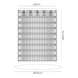 Torre 60cm Mirror Plates 7 Light Crystal Flush Chandelier - Chrome