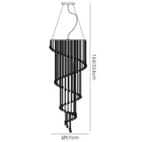 Atla 57cm Spiral 9 Light Crystal Chandelier - Polished Chrome