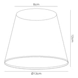 Clip-On Crystal Lampshade - Silver Effect Vinyl