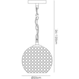 Ava 3 Light Crystal Pendant Light – Polished Chrome