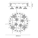 Aviance 8 Light Crystal Flush Ceiling Light – Polished Chrome