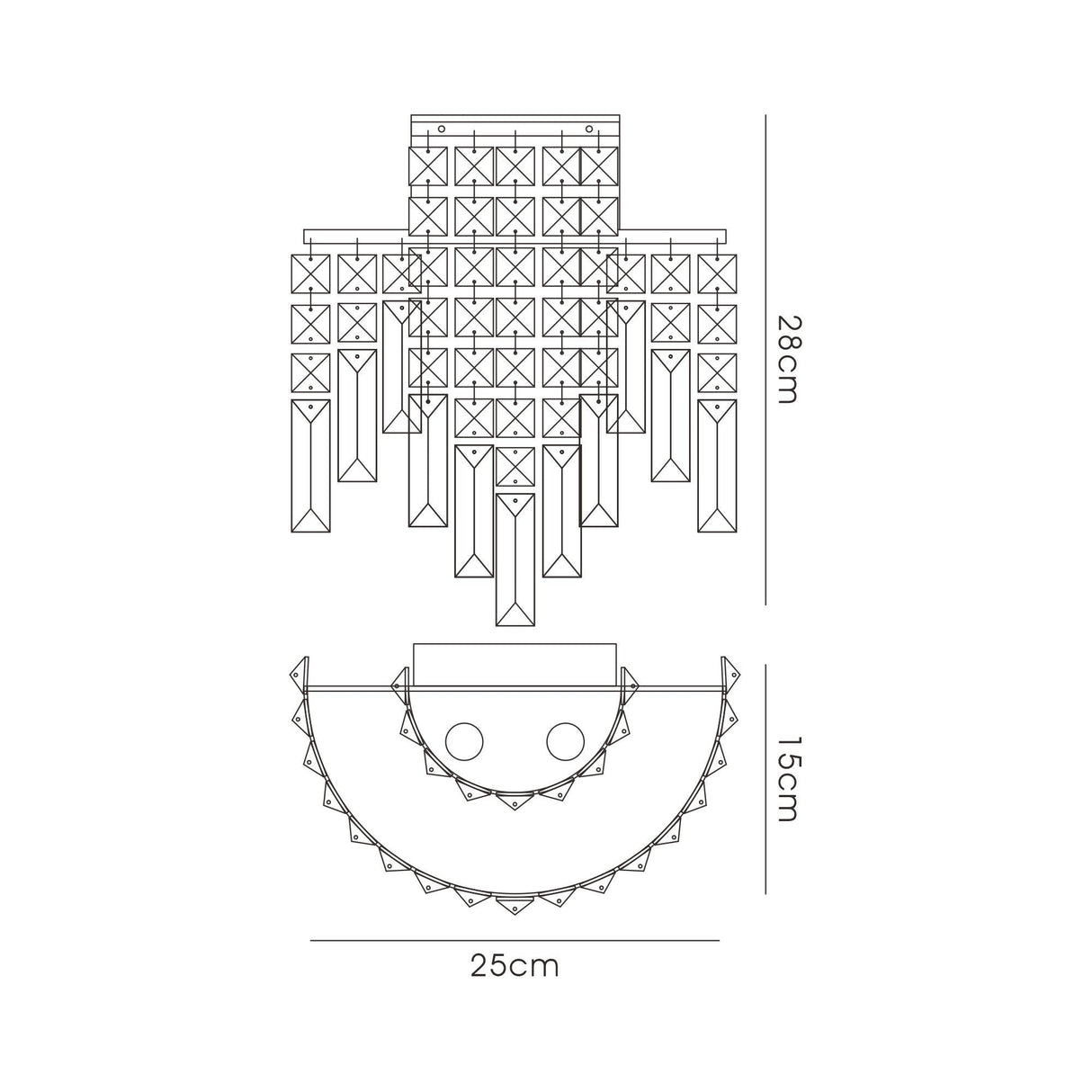 Maddison 2 Light Bathroom Crystal Wall Light - Chrome