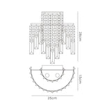 Maddison 2 Light Bathroom Crystal Wall Light - Chrome