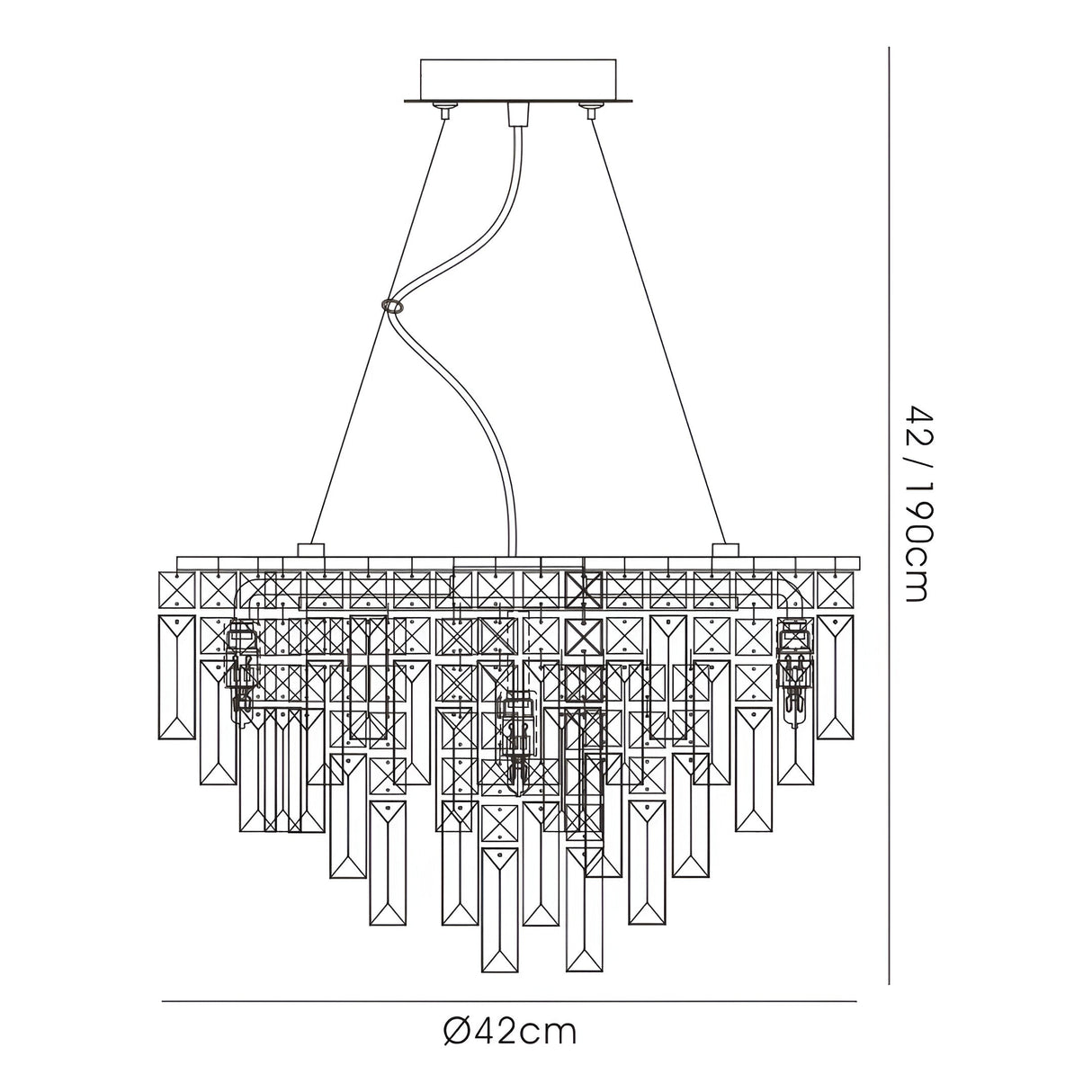 Maddison 42cm Round 6 Light Crystal Chandelier - Polished Chrome