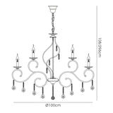 Torino 100cm 18 Light Crystal Chandelier - French Gold