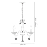 Amora 72cm 8 Light Crystal Chandelier - Polished Chrome