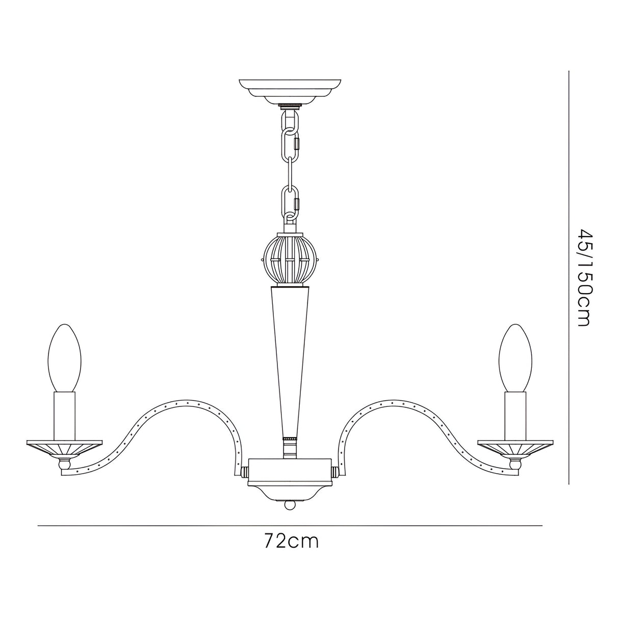 Niobe 72cm 5 Light Crystal Chandelier - Polished Chrome