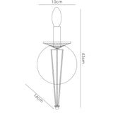 Santo 1 Light Crystal Wall Light – Polished Chrome