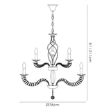 Santo 78cm 2 Tier 12 Light Crystal Chandelier - Polished Chrome