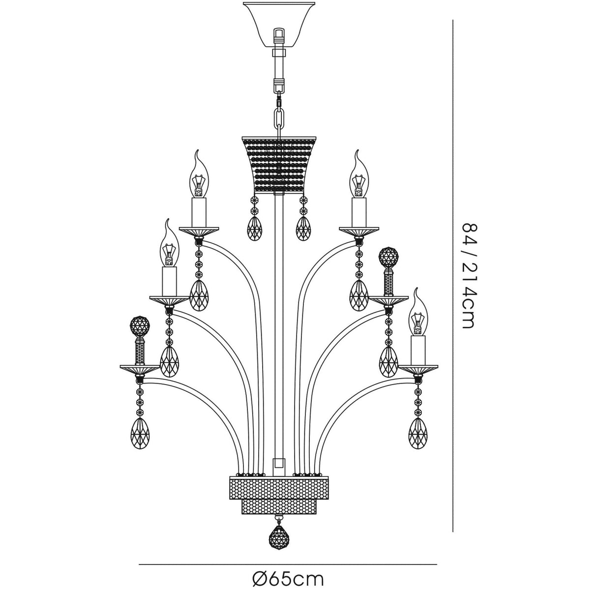 Orlando 12 Light Crystal Chandelier - French Gold