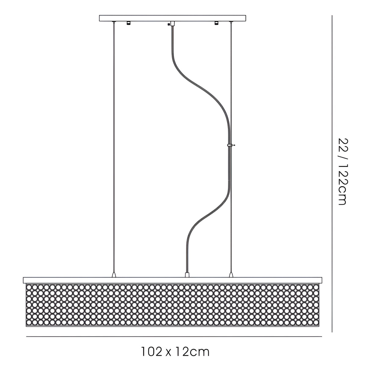 Piazza 9 Light Crystal Linear Suspension Light - Polished Chrome