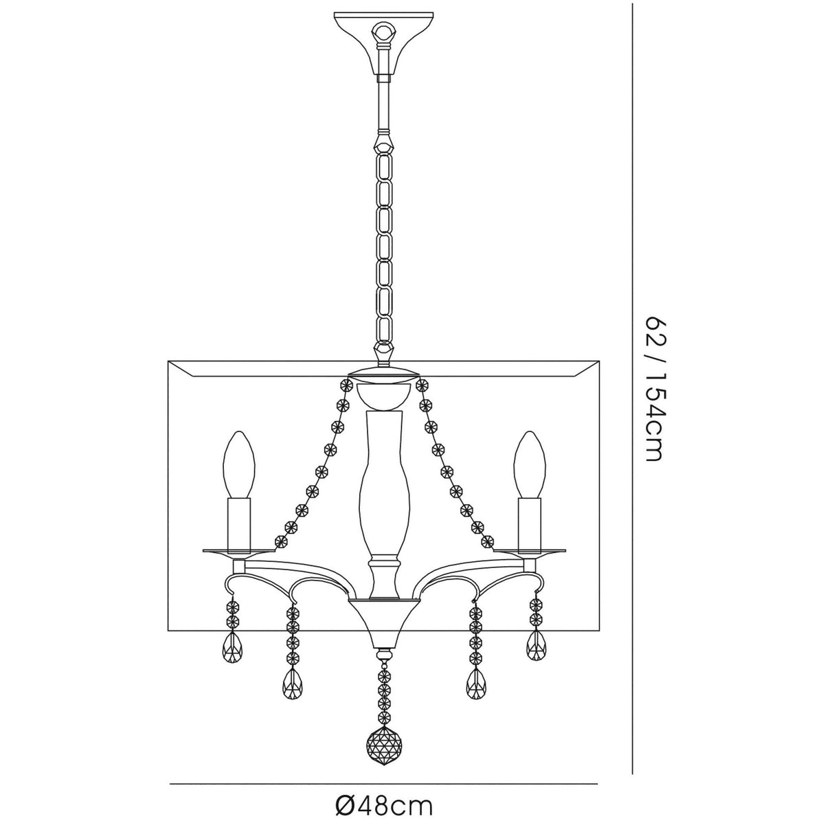 Trace 5 Light Crystal Pendant Light – Chrome