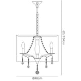 Trace 5 Light Crystal Pendant Light – Chrome