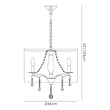 Trace 3 Light Crystal Pendant Light – Chrome