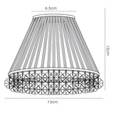 Crystal Clip-On Crystal Lampshade With Amber Glass Rods - French Gold