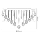 Mios 12 Light Crystal Flush Ceiling Light - Polished Chrome