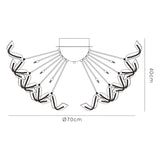 Esme 20 Light Crystal Semi-Flush Ceiling Light - Polished Chrome