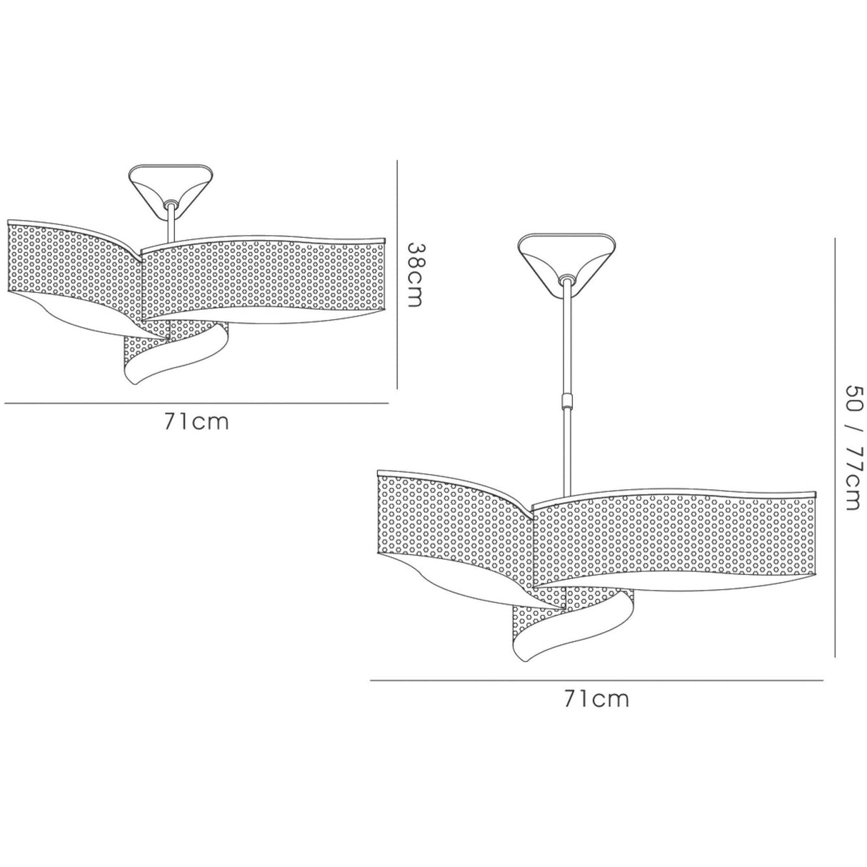 Fabio 71cm 6 Light Crystal Chandelier/Semi-Flush - Polished Chrome